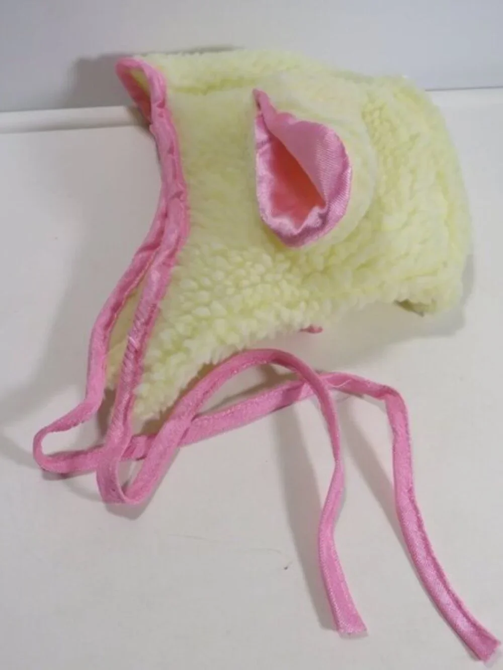 Fleece Sheep Lamb Costume Hood Hat Floppy Satin Ears Nativity Easter Kids